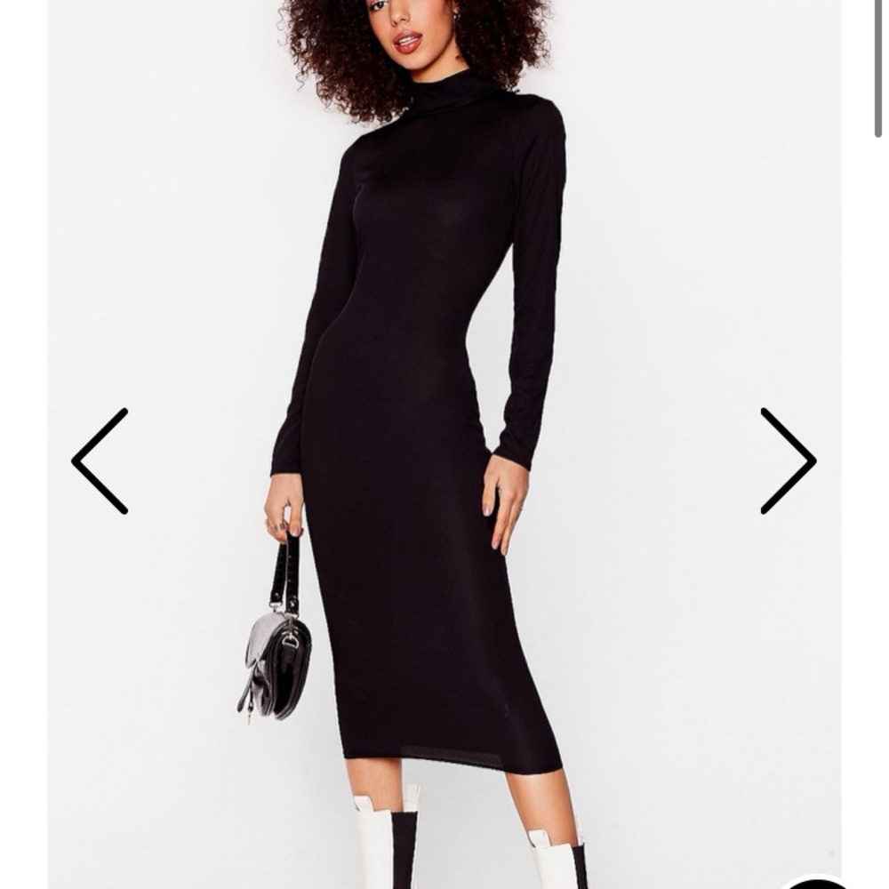 Black turtleneck dress